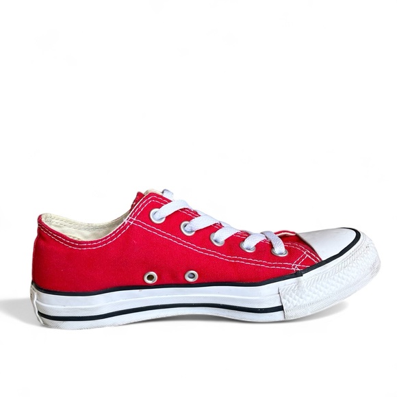 Converse All Star Chuck Taylor Low Red White Sneaker Shoes Womens Size US 6 - Picture 10 of 12